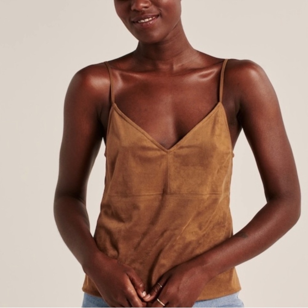 Abercrombie & Fitch Womens Top size small Brown Suede.